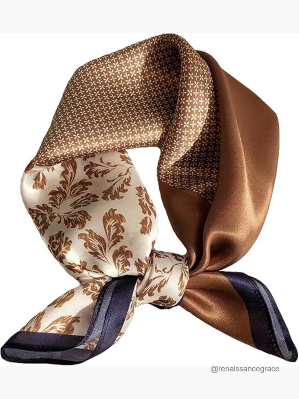 100% Mulberry Silk Square Scarf 21" Lightweight Headscarf Neckerchief